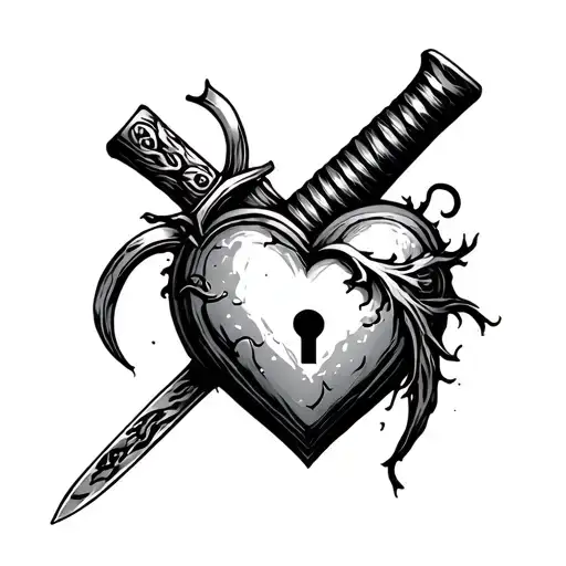 Katana Cuts The Heart Shaped Lock
