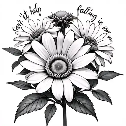 Edelweiss Avec La Phrase Can't Help Falling In Love