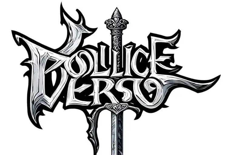 Pollice Verso Written In Trajon Font On A Gladius Sword Gladiatorial Glory