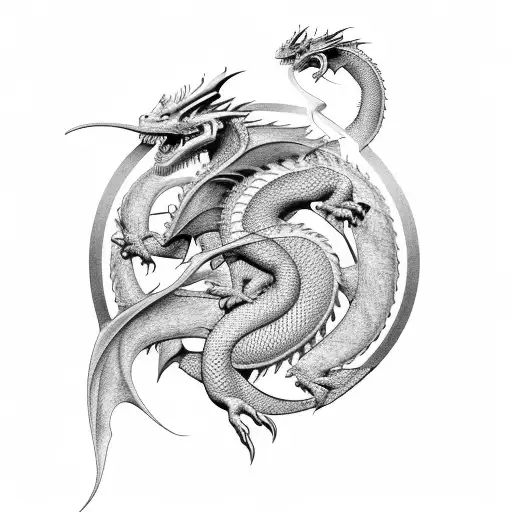 European Dragon Full Body