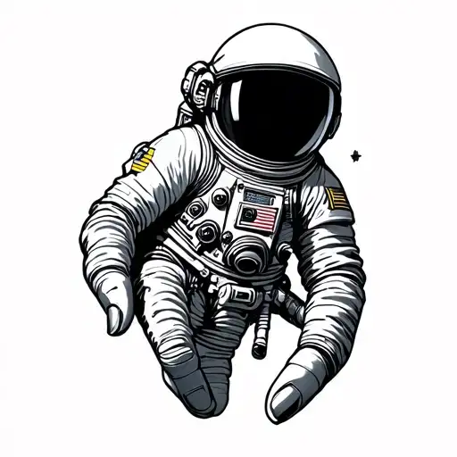 Astronaut Hand Of David