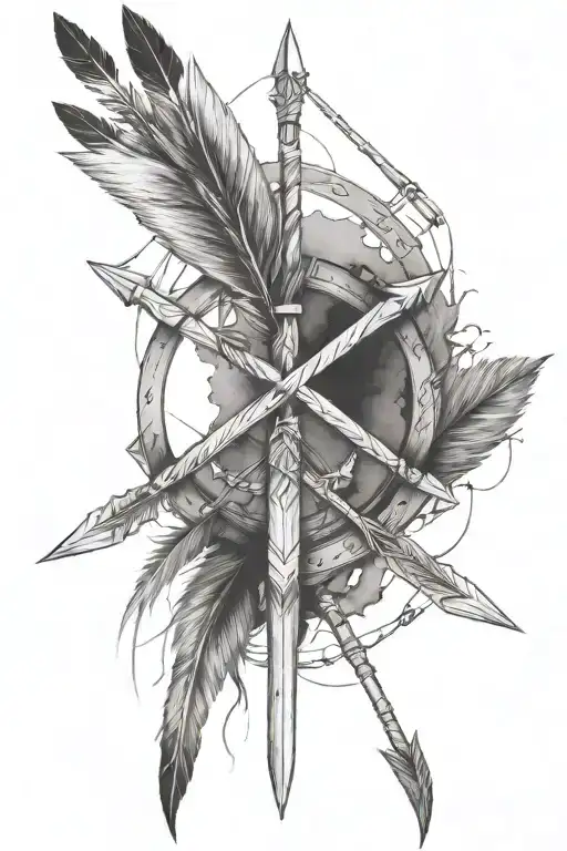Native American Crossed Arrows