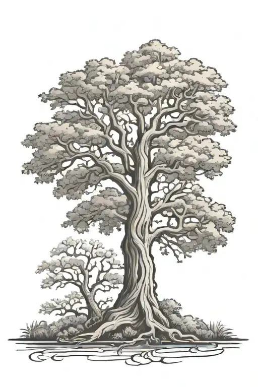 Tree With An E Initial