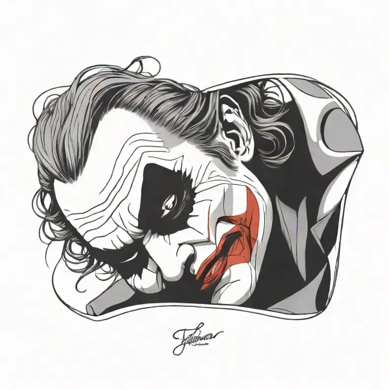 Joker Face Outline