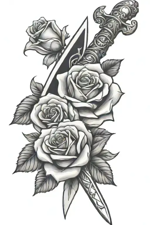 Dagger Wirh Roses