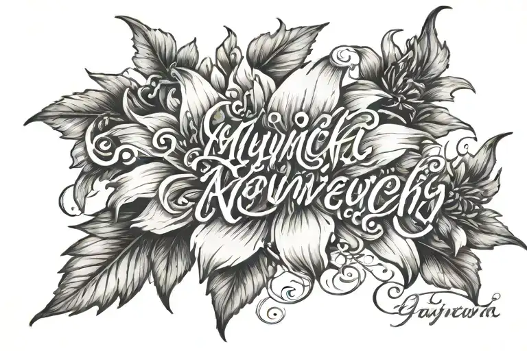 Fine Line Script Saying Mwynhewch Bywyd A Gwnewch Y Gorau Ohono With An Aster Flower