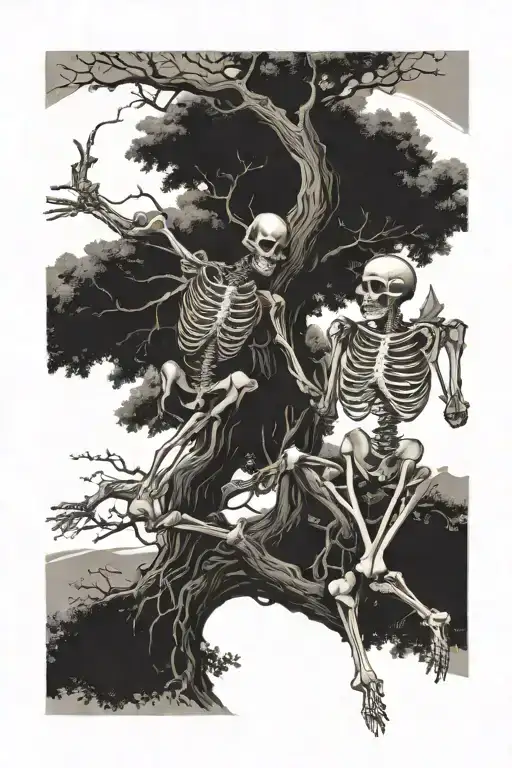 Tree Of Knowlenge Skeleton Dance Cupid
