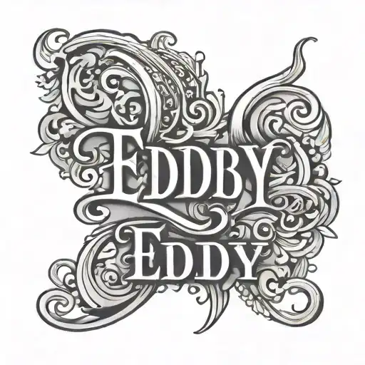 The Name Eddy In Fancy Letters With The Date March 2015 Underneath