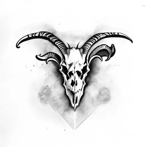 Goat Skull With Bat Wings