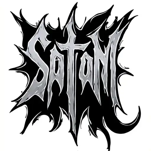 Word 'Satan' Writen