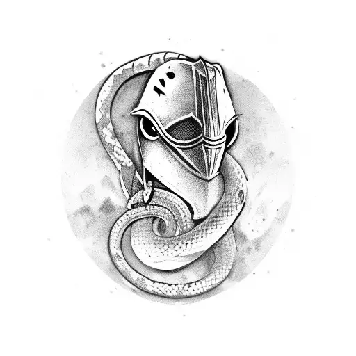 Knight With A Snake Wrapped Around His Arm