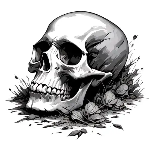 Ground Filled With Skull