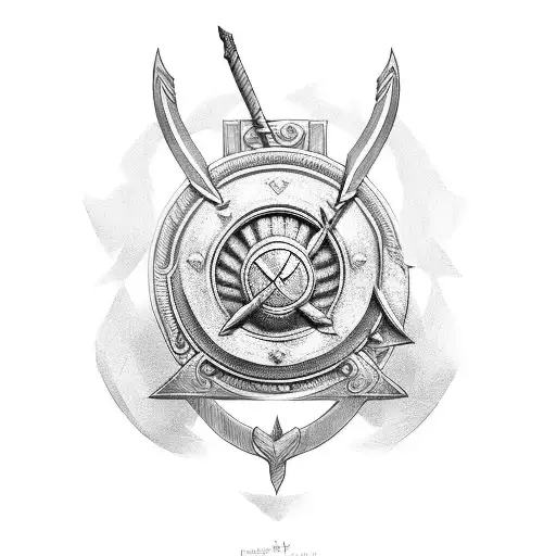 Achilles With Sword And Shield