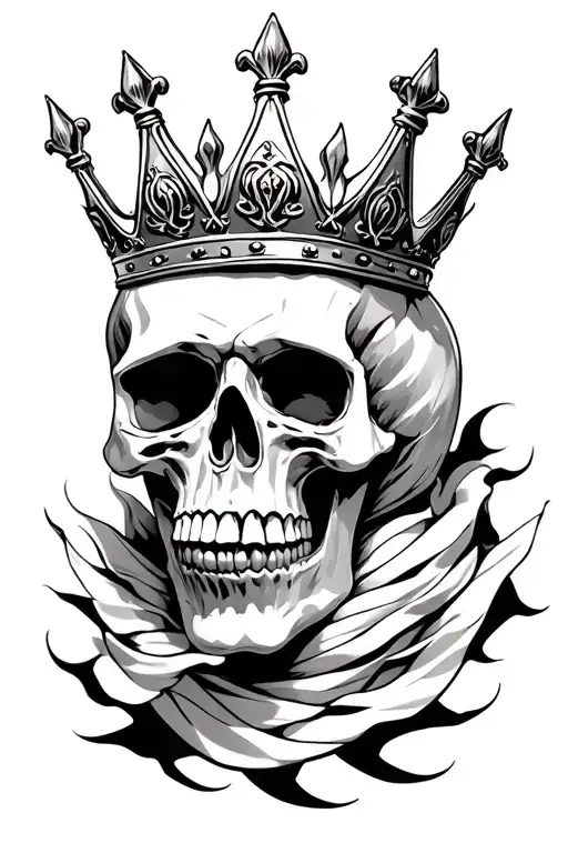 Skull Wearing A Crown