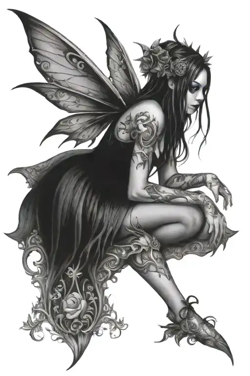 Gothic Fairy Sitting