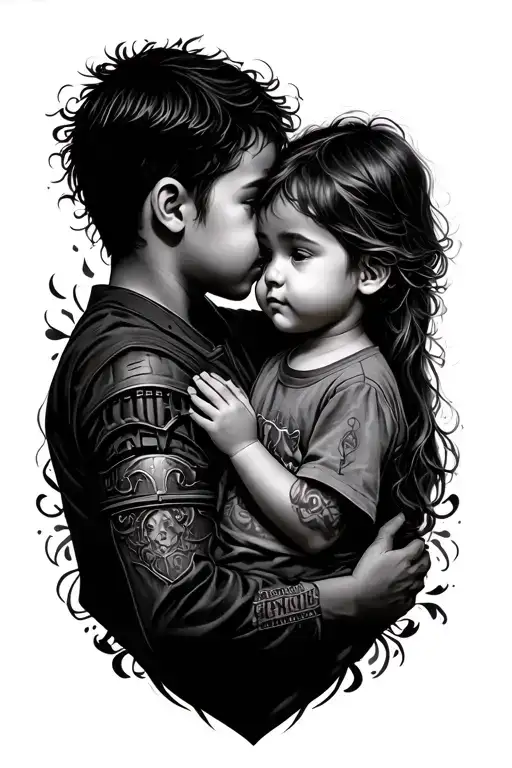 Tattoo Where It Show Me Being A Protector For My 2 Children