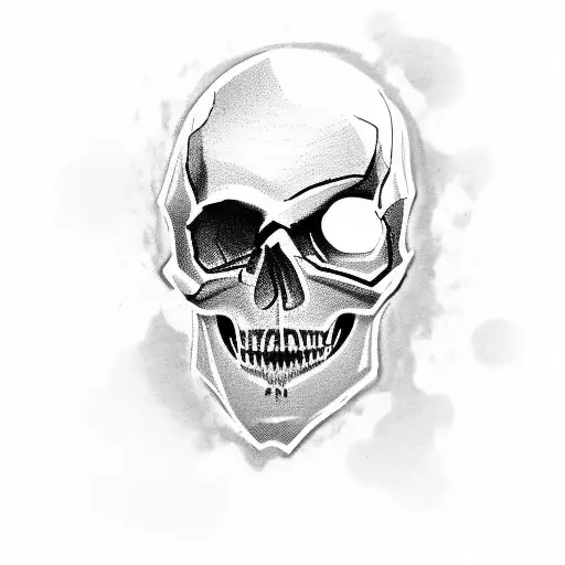 Skull With Beard And Eyepatch