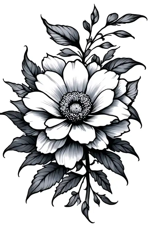 Fine Line Smokey Flower