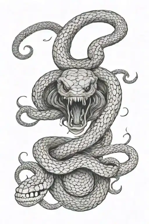 Snake Hissing Snakes Medusa's Body