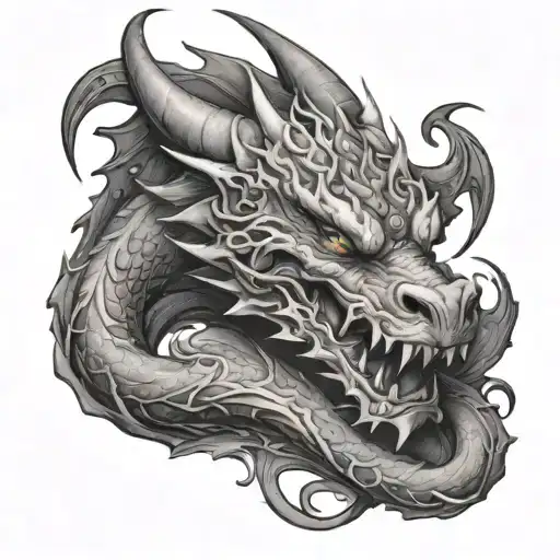 Dragon With Tears Rolling Down Its Face In