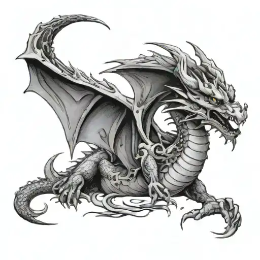 Dragon With Tears Flowing