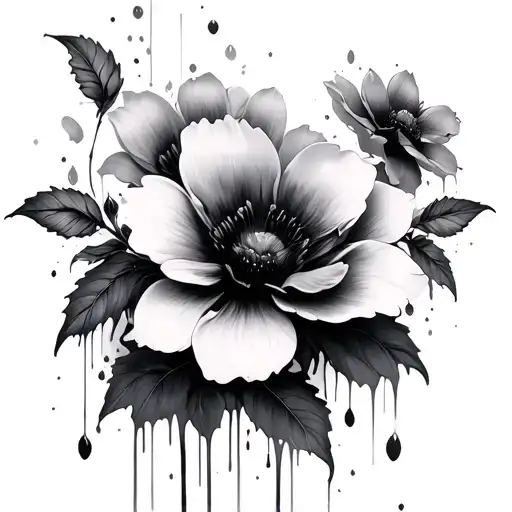 Black Flowers Melting