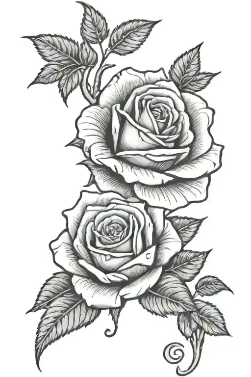 Rosery Wrapped Around A Rose