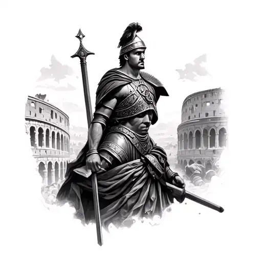 Roman Soldier In Colosseum