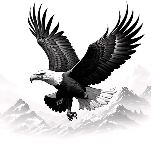 Eagle Soaring From Above It