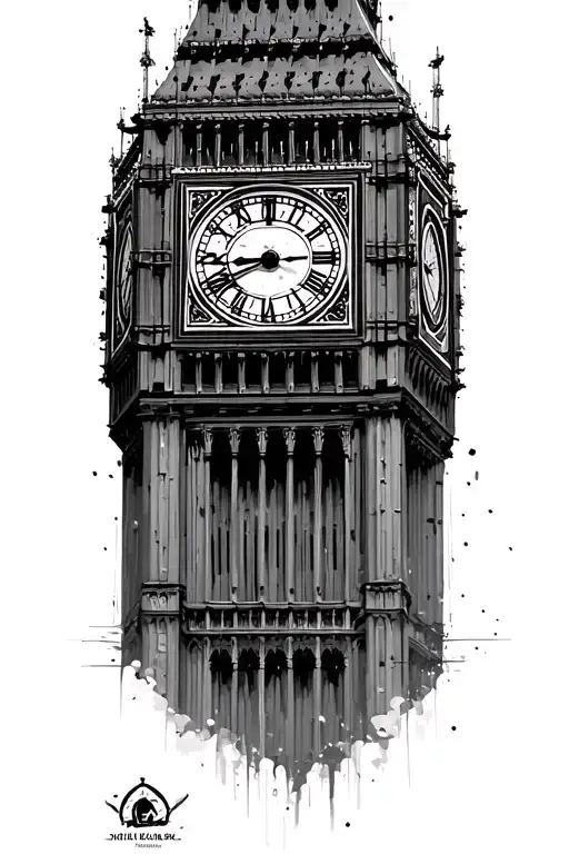 Scenic London Big Ben Gloomy