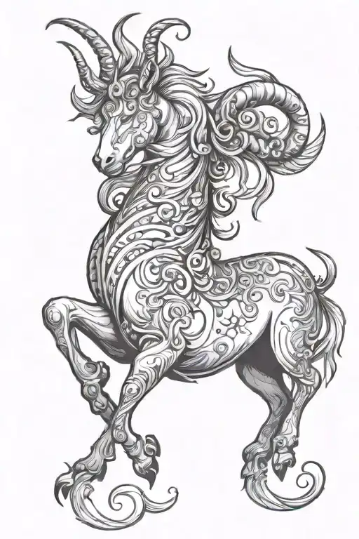 Capricon Zodiac Sign Between Breast Idea