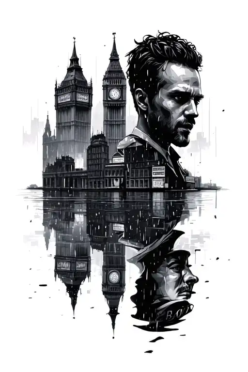Rainy London Skylines Reflecting Each Member Represented
