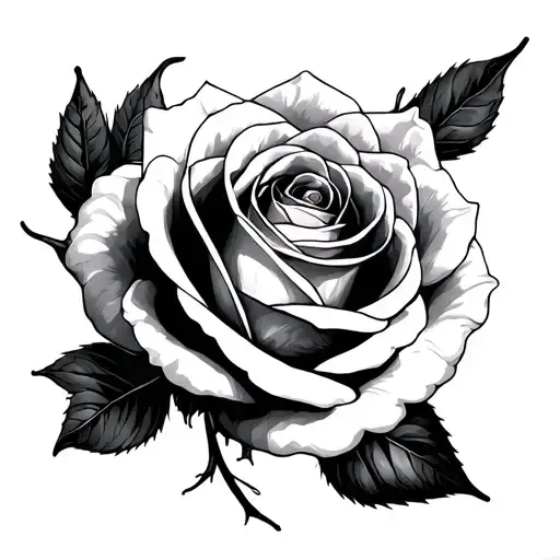 Rose And Moon Inside