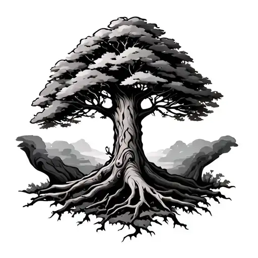 Thick Trunk Tree Growing Leg Sleve