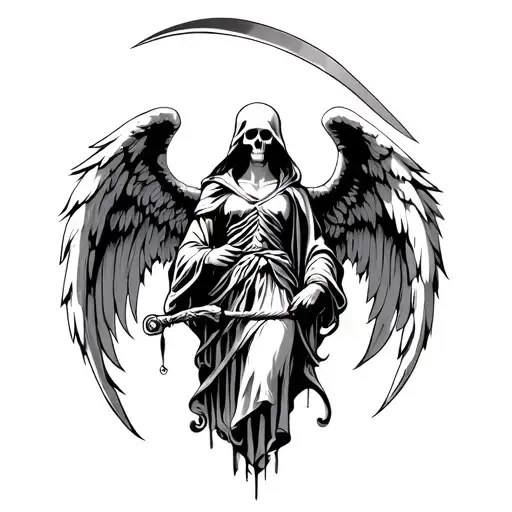 Angel Of Death With A Scythe