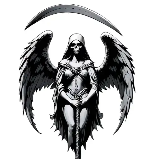 Angel Of Death With A Scythe