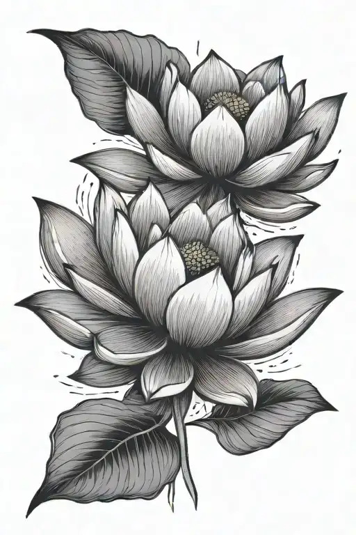 Lotus Flower With Japanese Edges