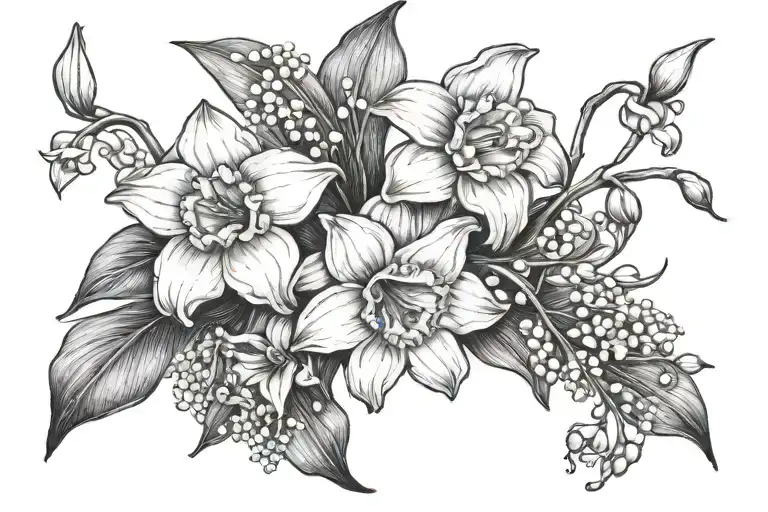 Daffodil And Lily Of The Valley