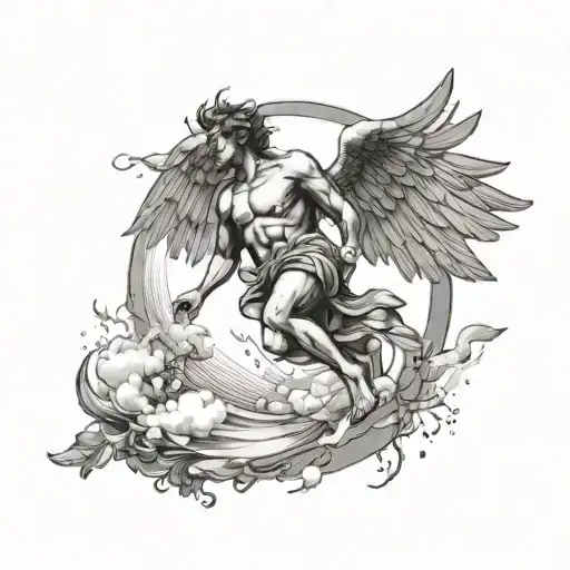 Fall Of Icarus Falling From Sky