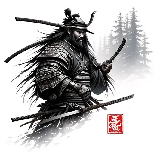 Samurai In Foret