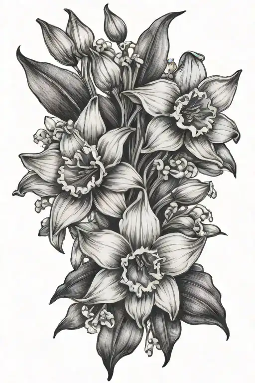 Daffodil Lily Of Valley Flowers