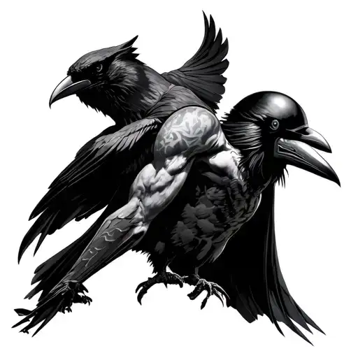 Sandman With His Helmet And Matthew The Raven