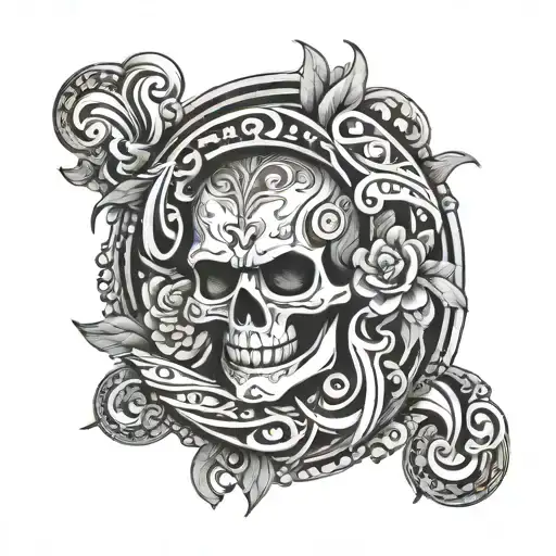 Patterns For The Inscription On The Chicano Background