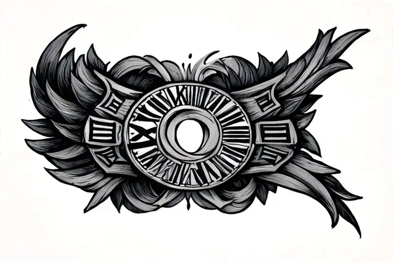 Simplistic Roman Numerals Around The Collar Bone