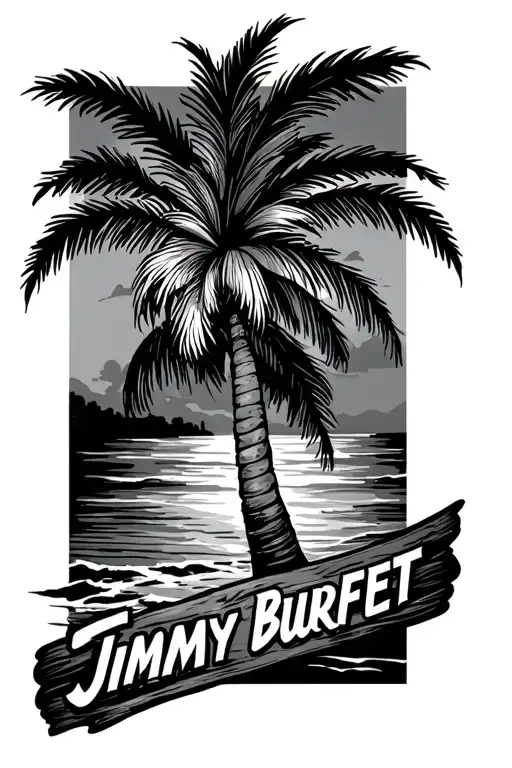 Jimmy Buffett Theme With Palm Tree