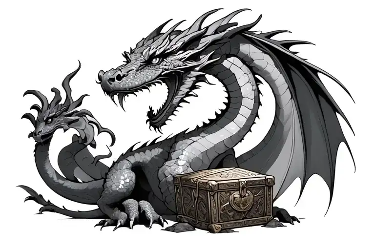 Dragon Guarding Treasure