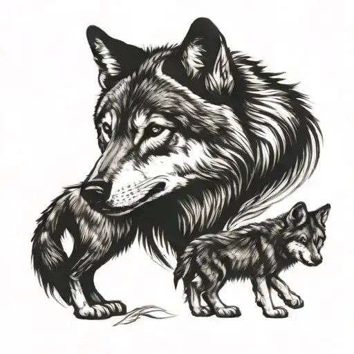 Wolf And Cubs