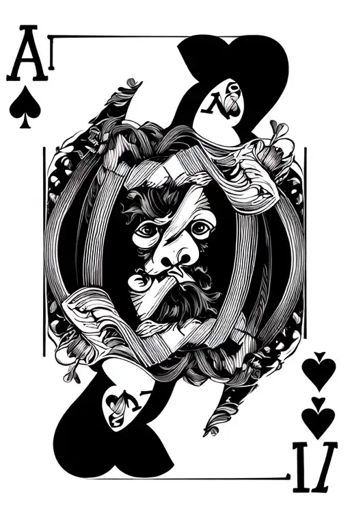 Four Of Hearts Playing Card For A Man