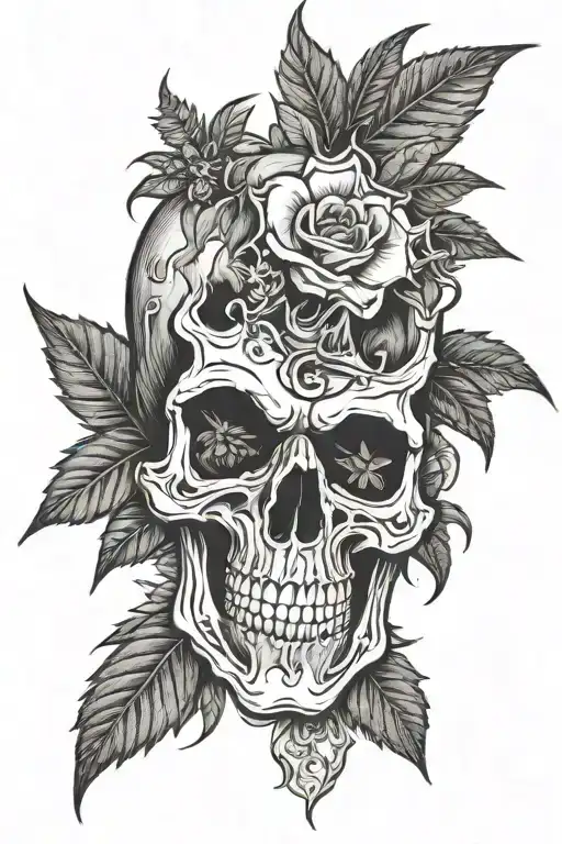 Weed Skull Split Personality's