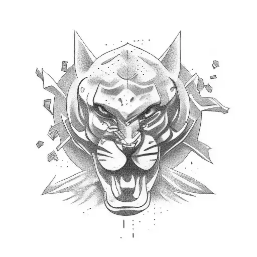 A Tattoo Design That Portrays The Strength And Confidence Of A Successful Pimp